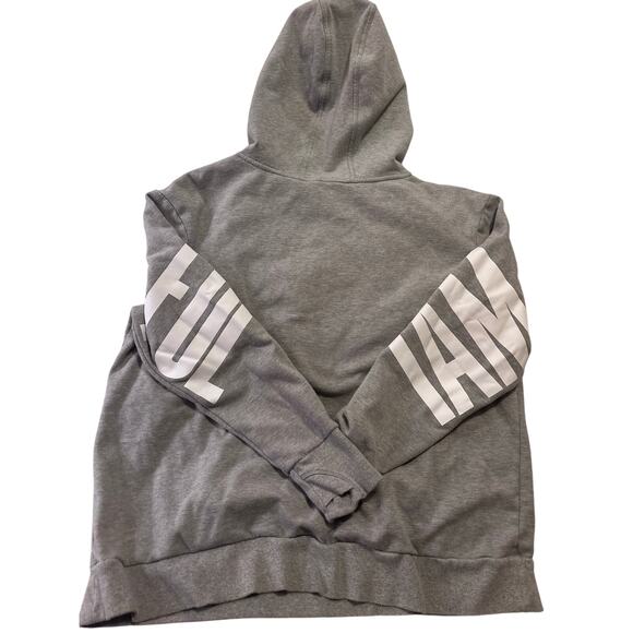 Athleta XL GREY HOODIE “I am powerful” - Picture 6 of 6